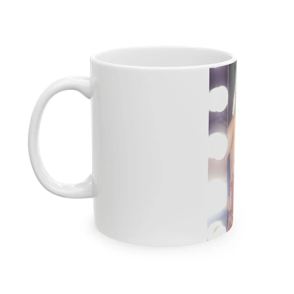 Linda Blair #262 - Partially Topless (Vintage Female Icon) White Coffee Mug-Go Mug Yourself