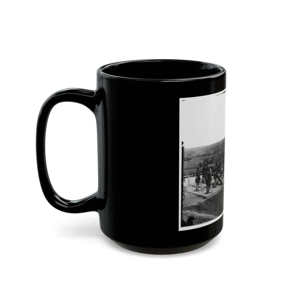 District Of Columbia. Gun Crews Of Company H, 3d Massachusetts Heavy Artillery, At Fort Lincoln (U.S. Civil War) Black Coffee Mug-Go Mug Yourself