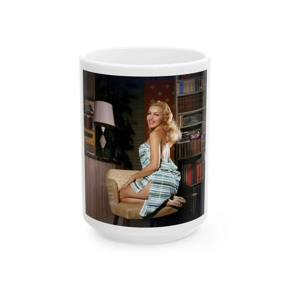 Julie Newmar #289 (Vintage Female Icon) White Coffee Mug-15oz-Go Mug Yourself