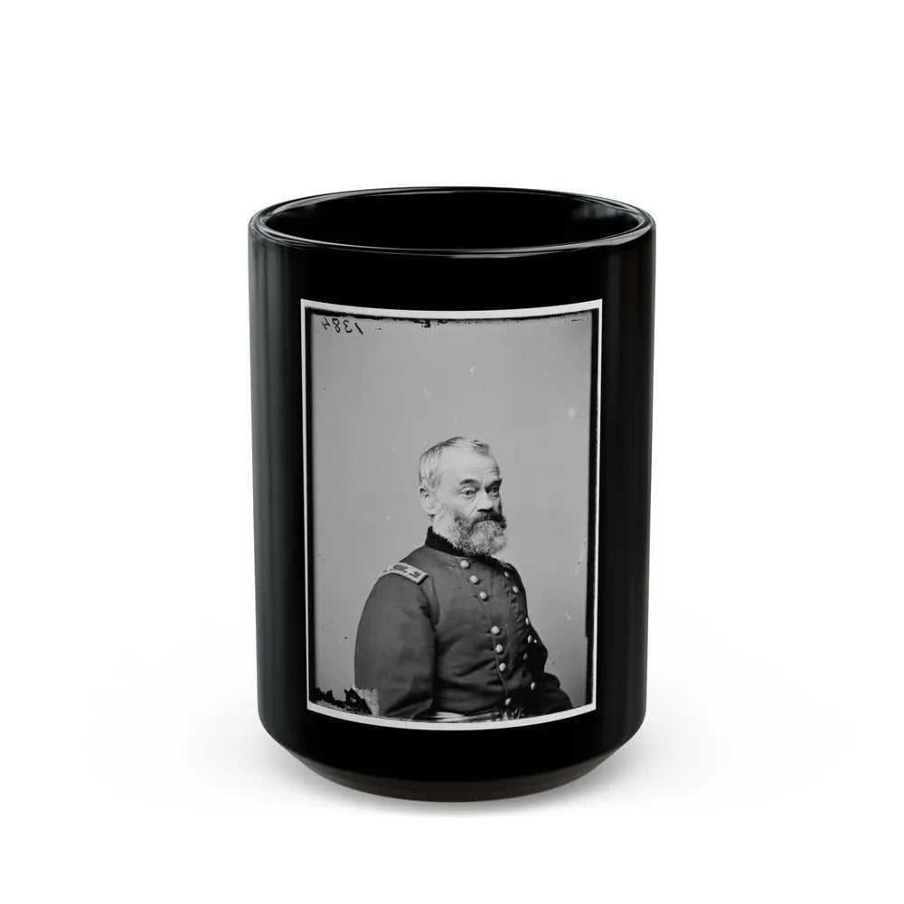 Portrait Of Maj. Gen. Samuel P. Heintzelman, Officer Of The Federal Army (U.S. Civil War) Black Coffee Mug-15oz-Go Mug Yourself