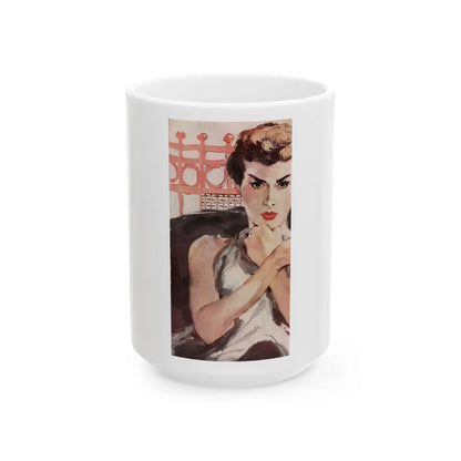 Fun in the Sun (2), Cosmopolitan, November 1953 - White Coffee Mug-15oz-Go Mug Yourself