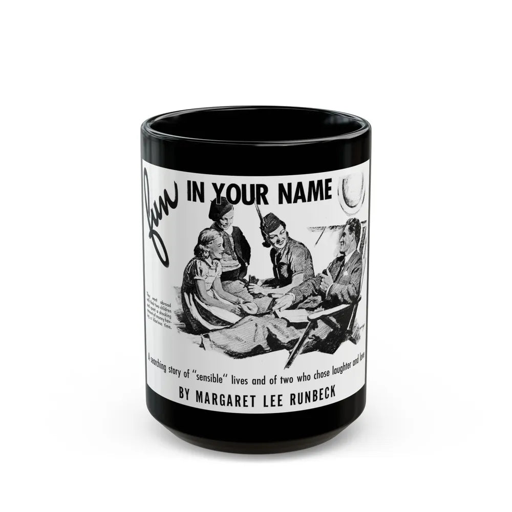 Fun In Your Name, Liberty, November 26, 1938 - Black Coffee Mug-15oz-Go Mug Yourself