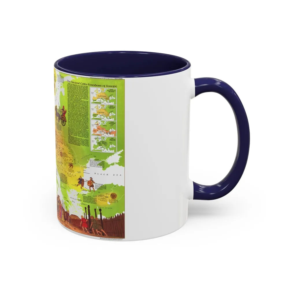 Europe - Celtic (1977) (Map) Accent Coffee Mug-Go Mug Yourself