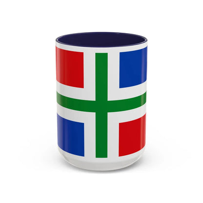 Flag of Groningen Netherlands - Accent Coffee Mug-15oz-Navy-Go Mug Yourself