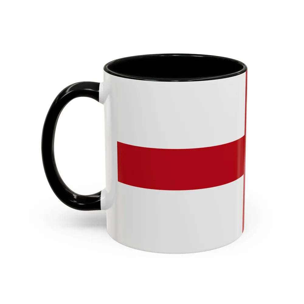 Flag of Genoa Italy - Accent Coffee Mug-Go Mug Yourself