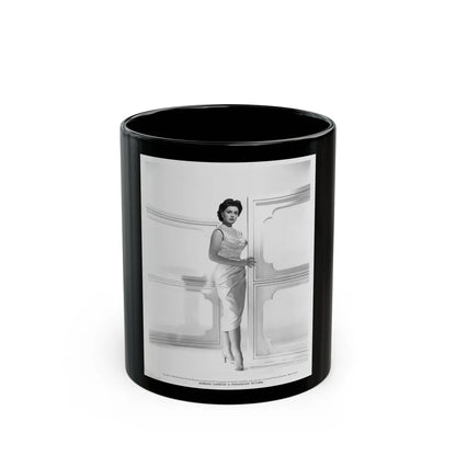 Barbara Darrow #07 (Vintage Female Icon) Black Coffee Mug-11oz-Go Mug Yourself