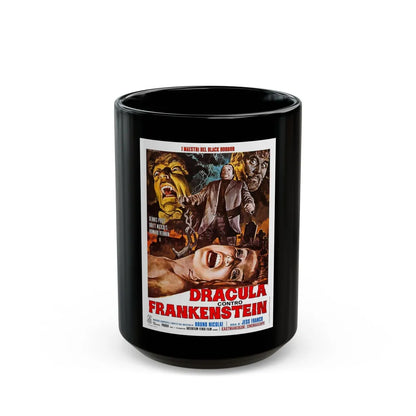 DRACULA, PRISONER OF FRANKENSTEIN (ITALIAN) 1972 Movie Poster - Black Coffee Mug-15oz-Go Mug Yourself