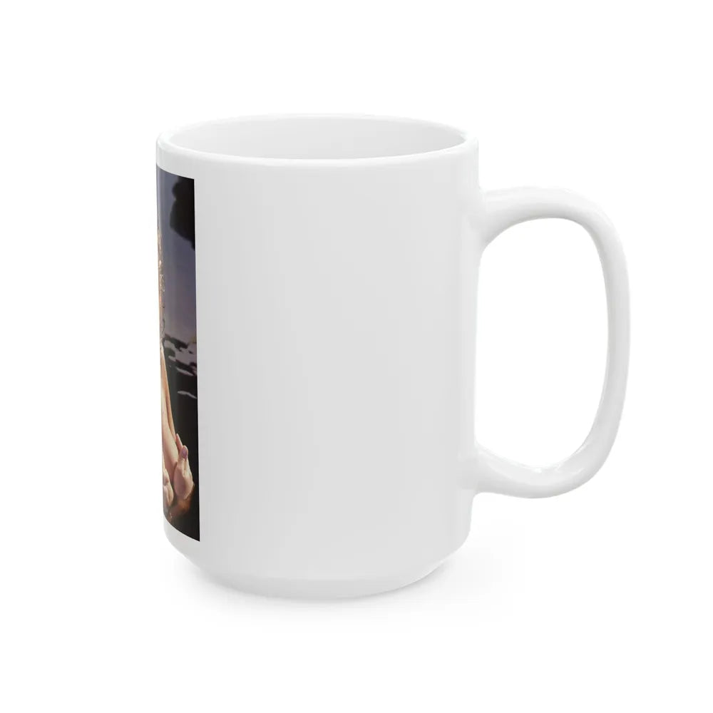 Linda Blair #367 - Underewater & Topless (Vintage Female Icon) White Coffee Mug-Go Mug Yourself