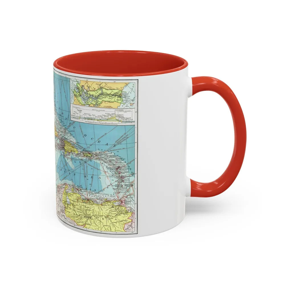 Central America (1913) (Map) Accent Coffee Mug-Go Mug Yourself