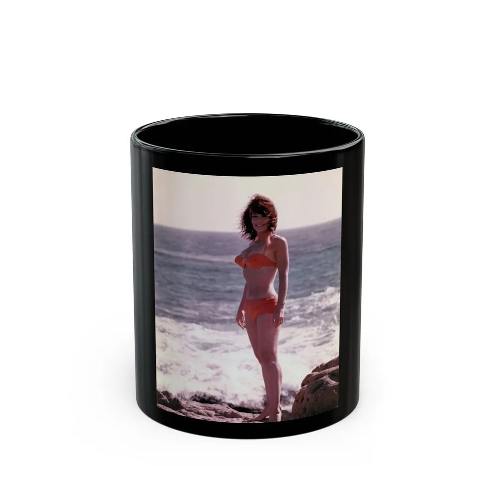 Francine York #48 (Vintage Female Icon) Black Coffee Mug-11oz-Go Mug Yourself