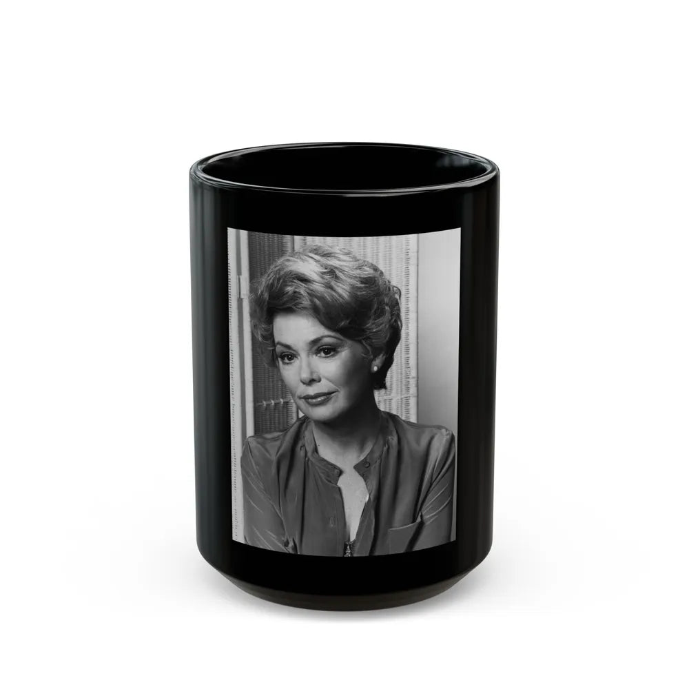 Barbara Rush #238 (Vintage Female Icon) Black Coffee Mug-15oz-Go Mug Yourself