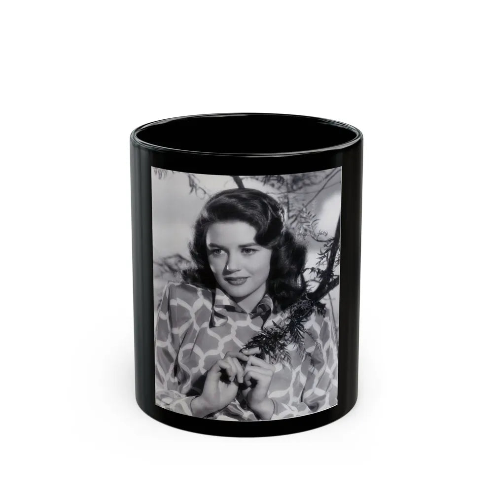 Dorothy Malone #131 (Vintage Female Icon) Black Coffee Mug-11oz-Go Mug Yourself