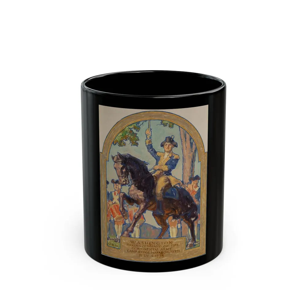 General Washington, magazine cover study - Black Coffee Mug-11oz-Go Mug Yourself