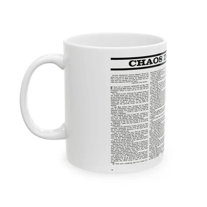 Chaos In Laos, Bluebook for Men, 1962 - White Coffee Mug-Go Mug Yourself