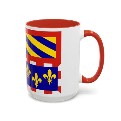 Flag of Bourgogne France - Accent Coffee Mug-Go Mug Yourself