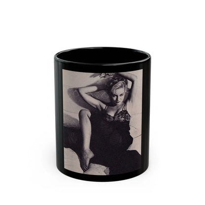 Julie Newmar #211 (Vintage Female Icon) Black Coffee Mug-11oz-Go Mug Yourself