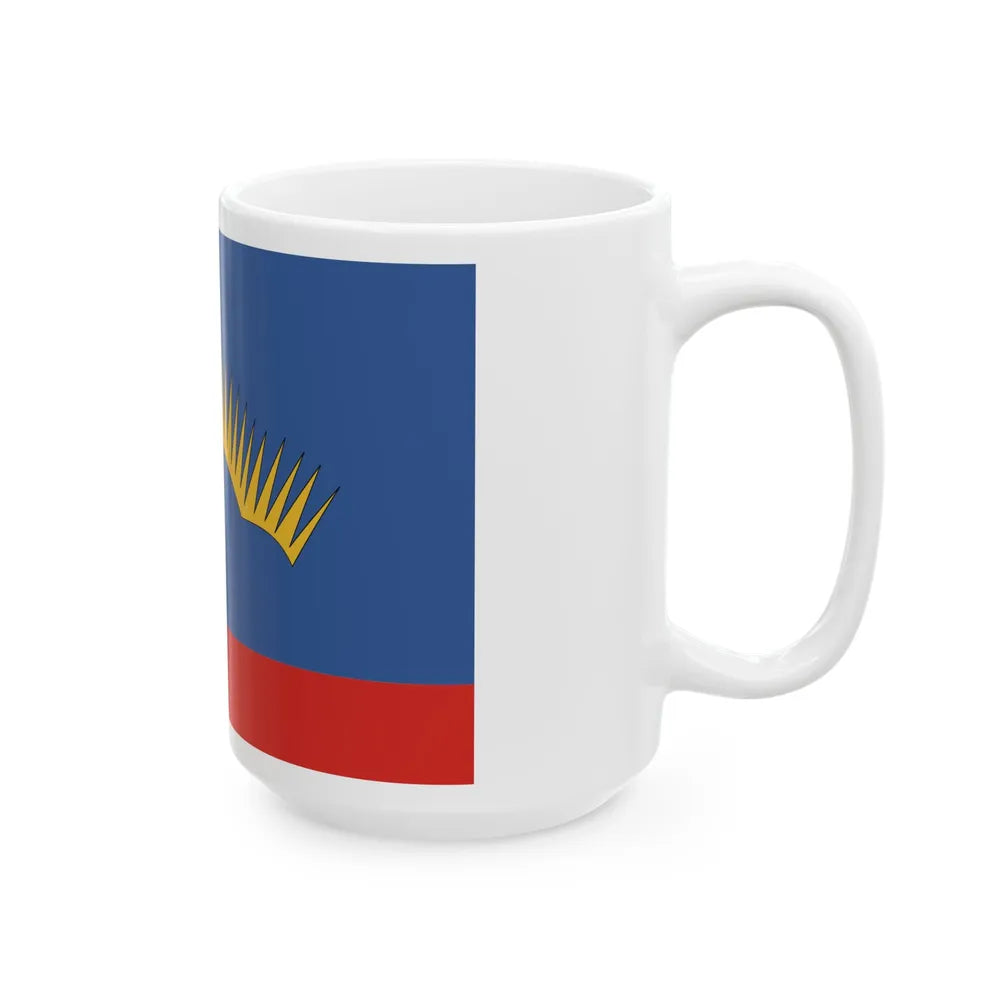 Flag of Murmansk Oblast Russia - White Coffee Mug-Go Mug Yourself