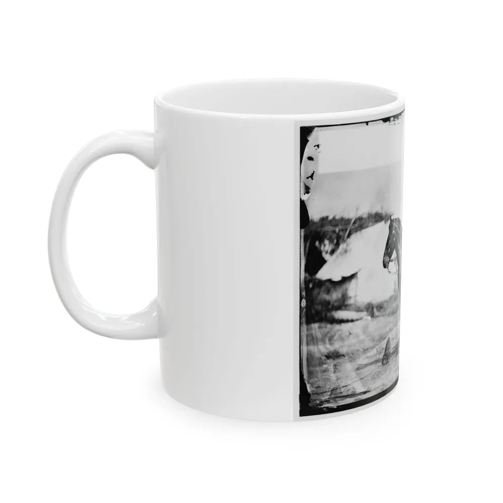 Falmouth, Va. Capt. Charles H. Howard, Aide To Gen. Oliver O. Howard, On Horseback At Army Of The Potomac Headquarters (U.S. Civil War) White Coffee Mug-Go Mug Yourself