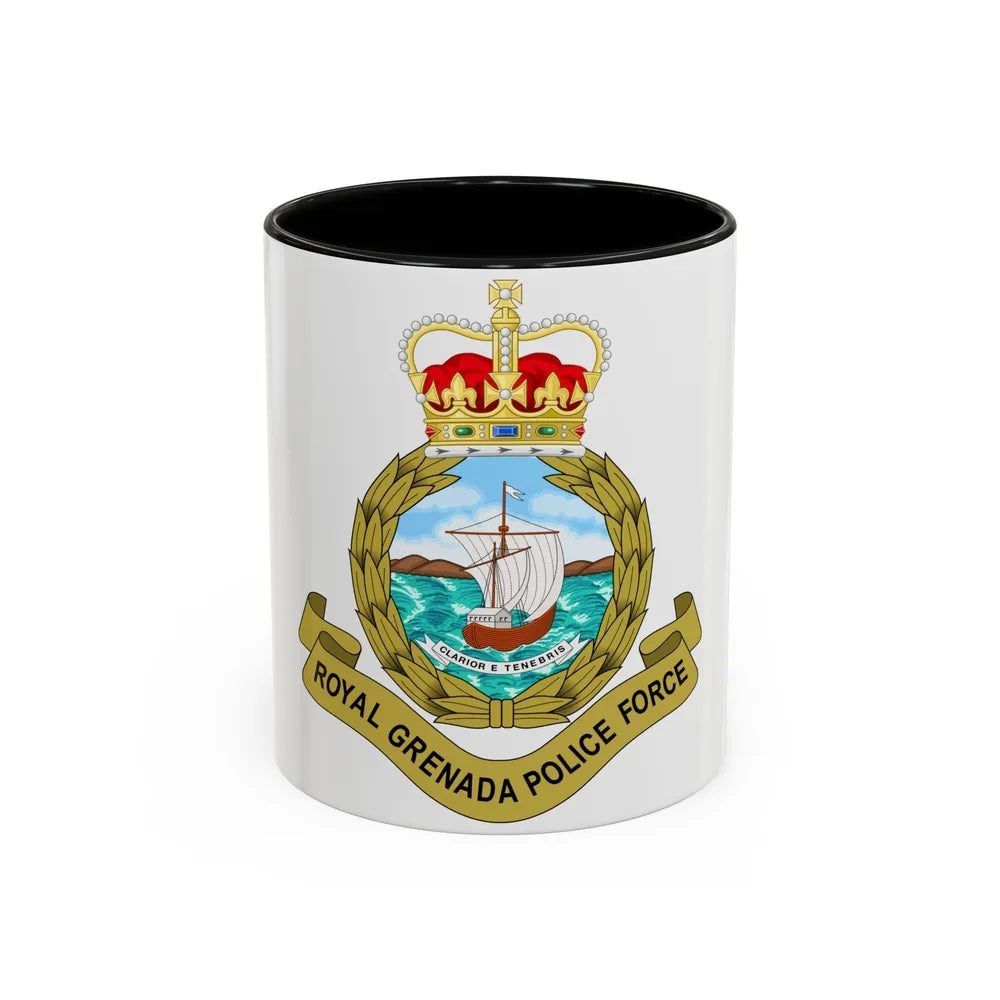 Royal Grenada Police Force - Accent Coffee Mug-11oz-Black-Go Mug Yourself