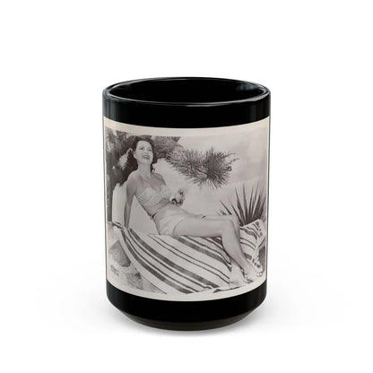 Faith Domergue #175 (Vintage Female Icon) Black Coffee Mug-15oz-Go Mug Yourself