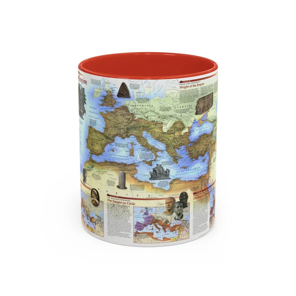 Roman Empire (1997) (Map) Accent Coffee Mug-11oz-Red-Go Mug Yourself