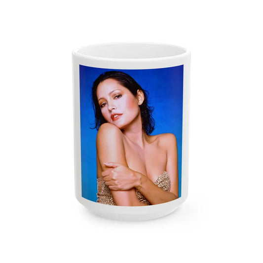 Barbara Carrera #68 (Vintage Female Icon) White Coffee Mug-15oz-Go Mug Yourself