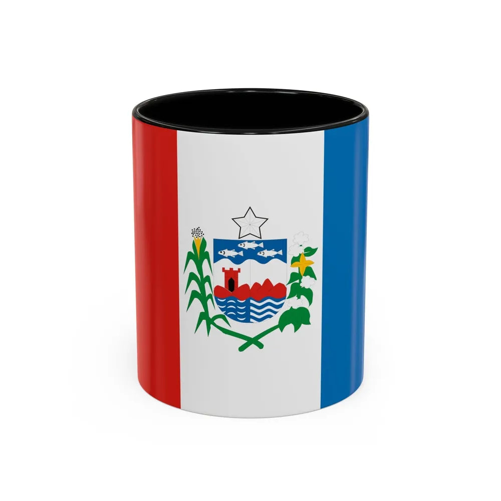 Flag of Alagoas Brazil - Accent Coffee Mug-11oz-Black-Go Mug Yourself