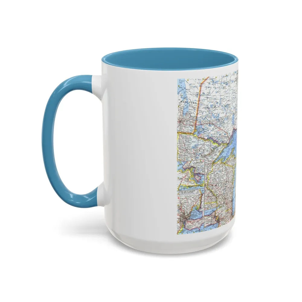 Canada - Central (1963) (Map) Accent Coffee Mug-Go Mug Yourself