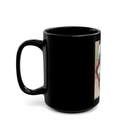 Caroline Munro #295 (Vintage Female Icon) Black Coffee Mug-Go Mug Yourself