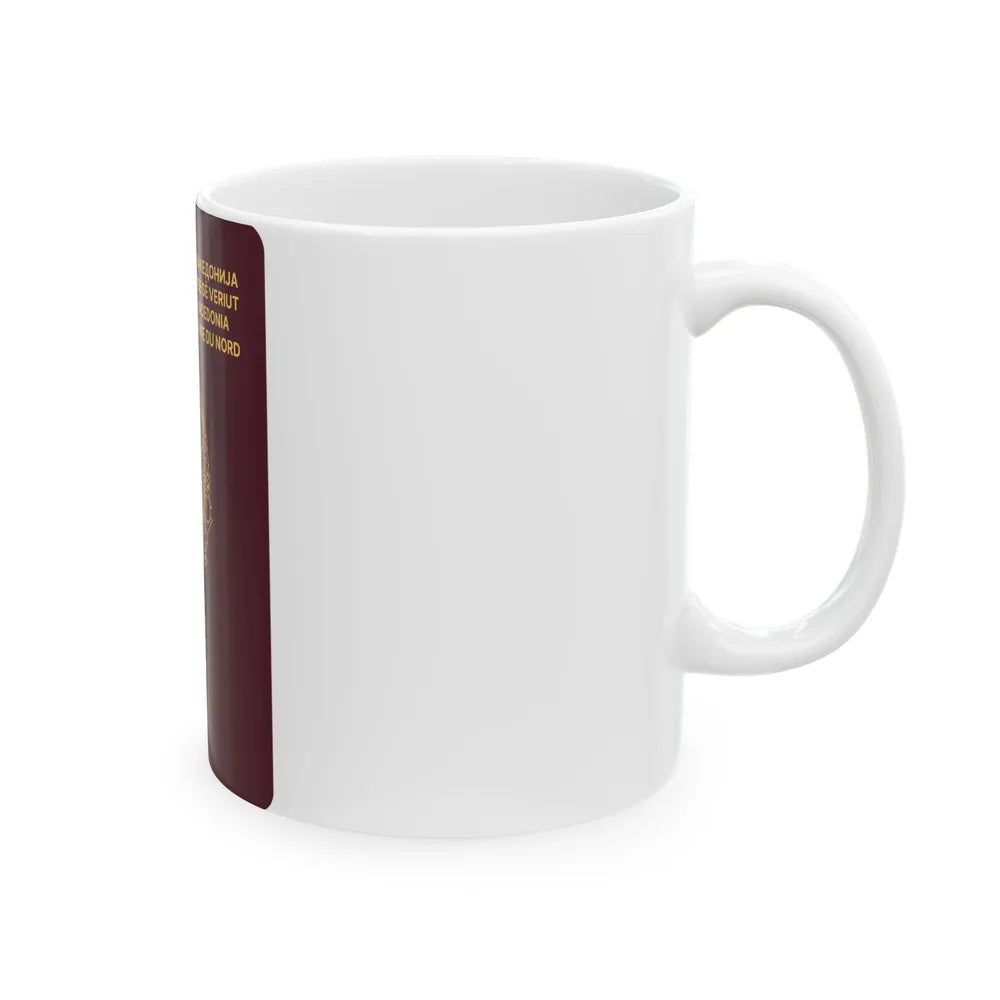 Macedonian Passport (Type B) - White Coffee Mug-Go Mug Yourself