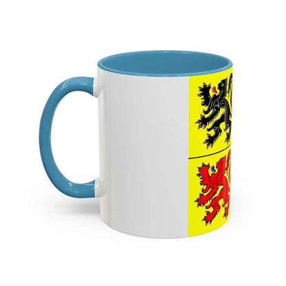 Flag of Hainaut Belgium - Accent Coffee Mug-Go Mug Yourself