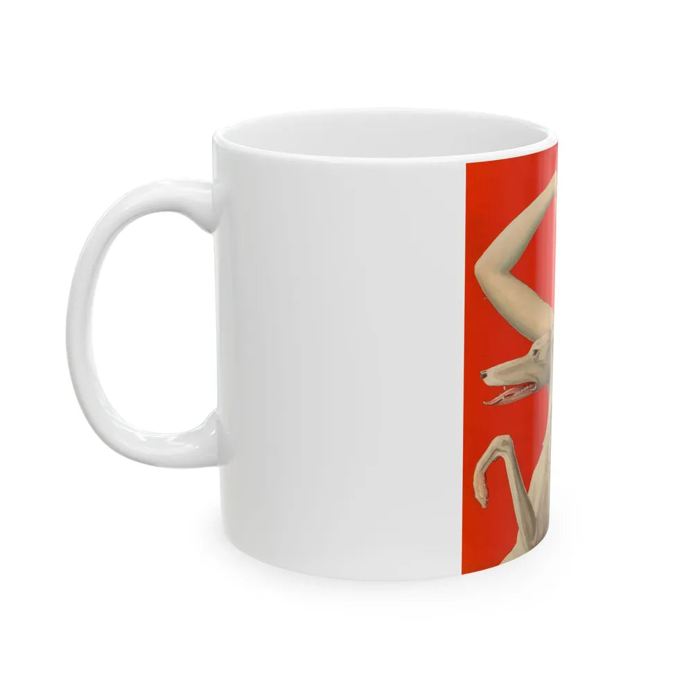 Elegant Woman and Afghan - White Coffee Mug-Go Mug Yourself