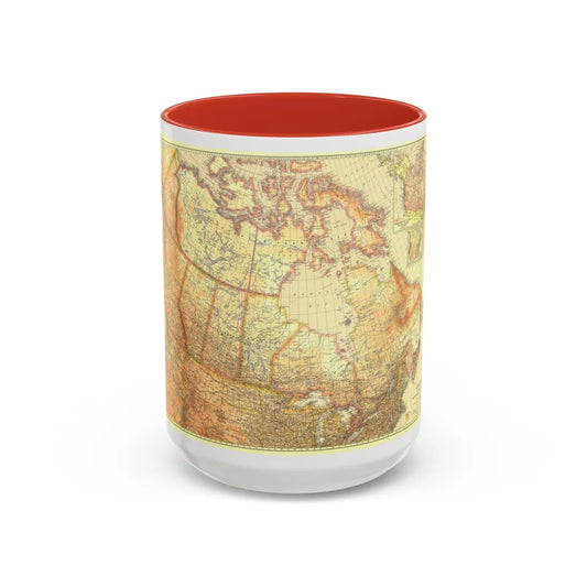 Canada (1936) (Map) Accent Coffee Mug-15oz-Red-Go Mug Yourself