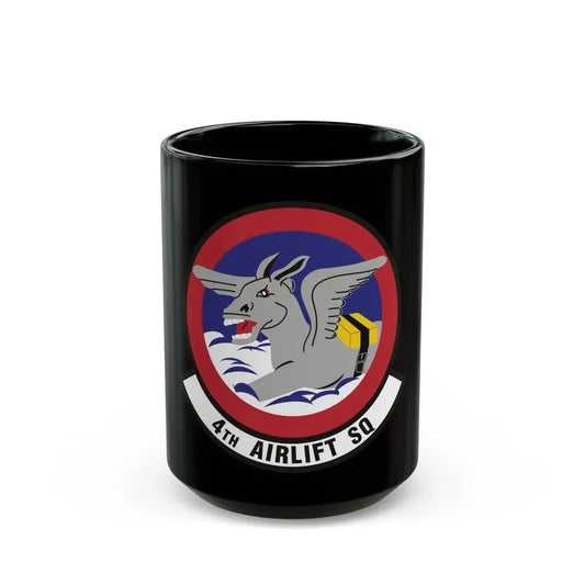 4th Airlift Squadron (U.S. Air Force) Black Coffee Mug 15oz - Go Mug Yourself