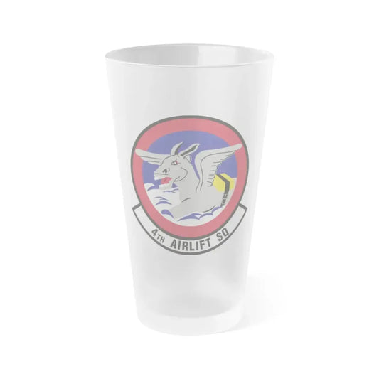 4th Airlift Squadron (U.S. Air Force) Frosted Pint Glass 16oz Default Title - Go Mug Yourself