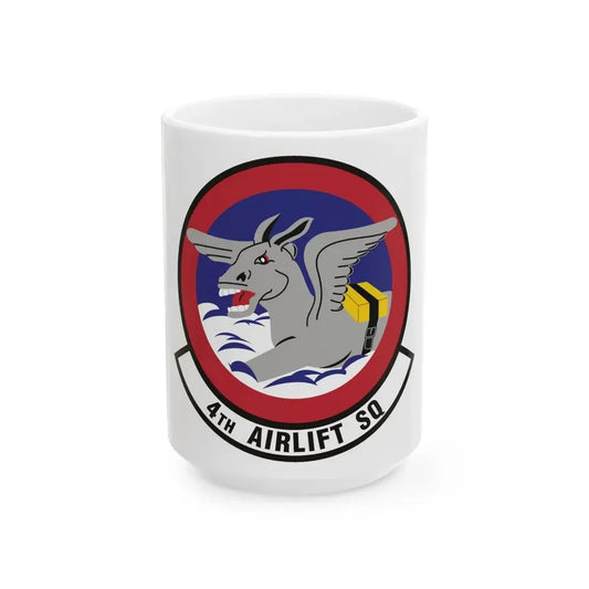 4th Airlift Squadron (U.S. Air Force) White Coffee Mug 15oz - Go Mug Yourself