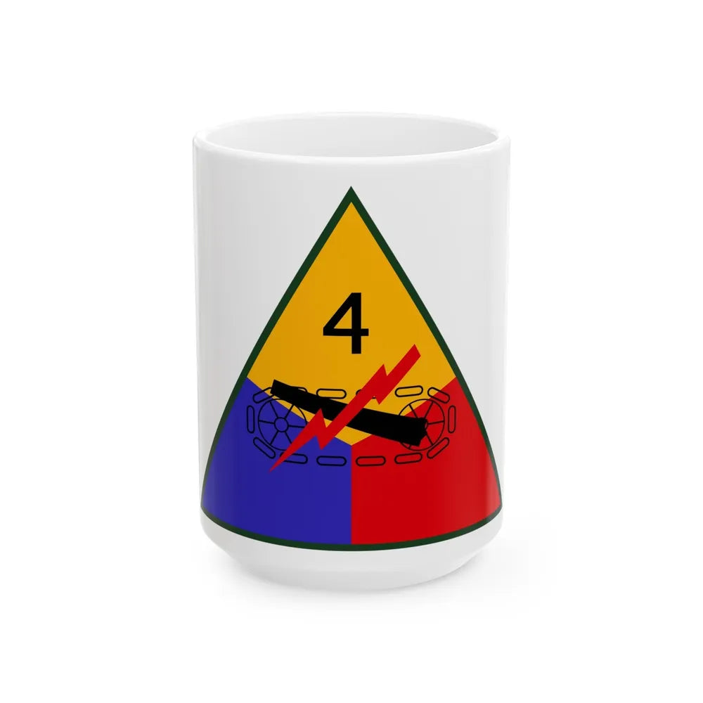 4th Armored Division (U.S. Army) White Coffee Mug-15oz-Go Mug Yourself