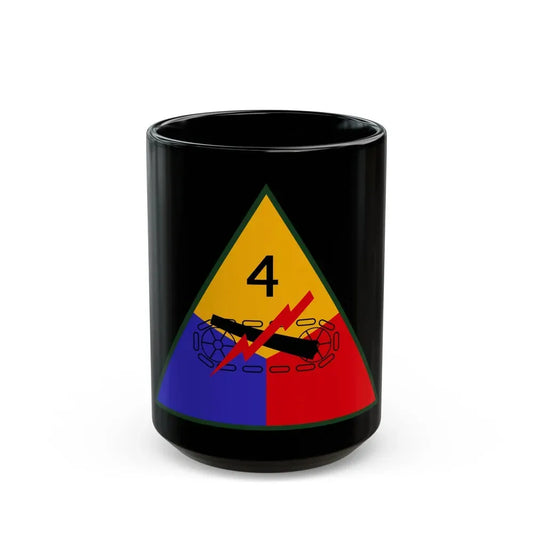 4th Armored Division (U.S. Army) Black Coffee Mug 15oz - Go Mug Yourself