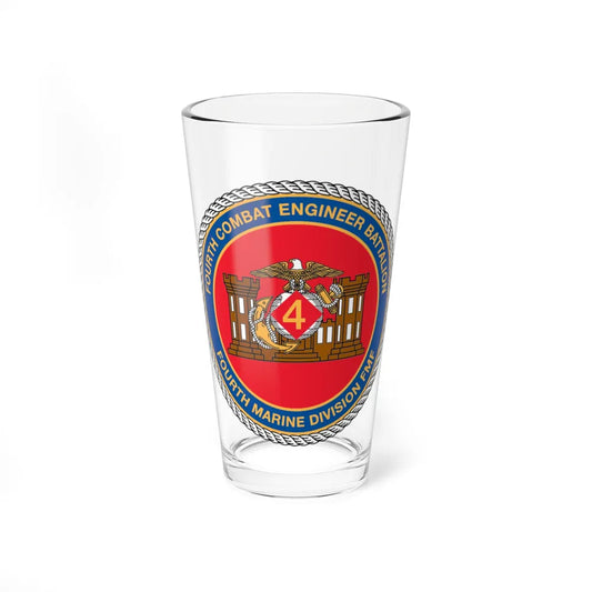 4th CE Bn 4th Mar Div (USMC) Pint Glass 16oz-16oz-Go Mug Yourself