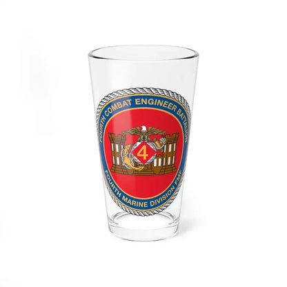 4th CE Bn 4th Mar Div (USMC) Pint Glass 16oz 16oz - Go Mug Yourself