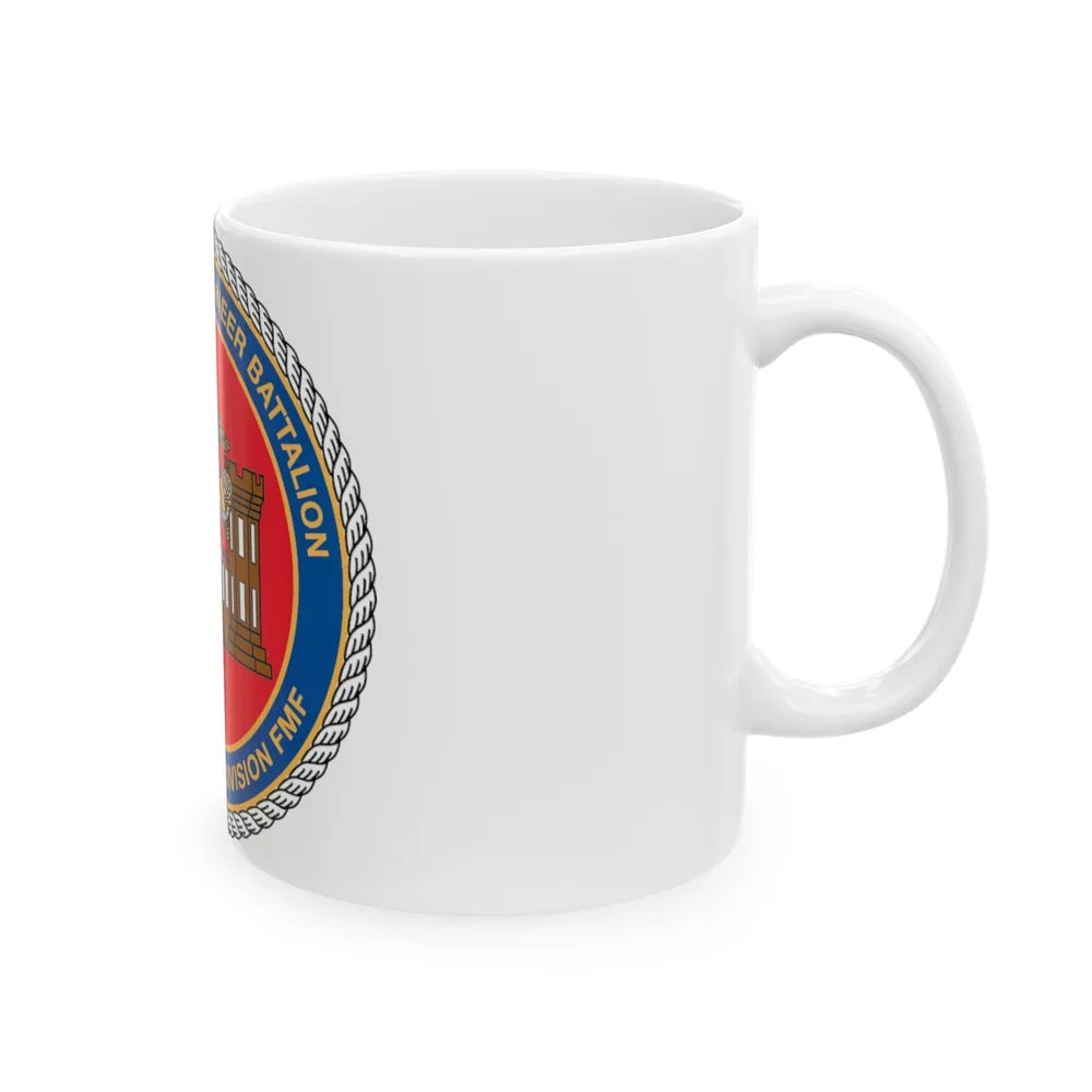 4th CE Bn 4th Mar Div (USMC) White Coffee Mug-Go Mug Yourself