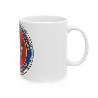 4th CE Bn 4th Mar Div (USMC) White Coffee Mug - Go Mug Yourself