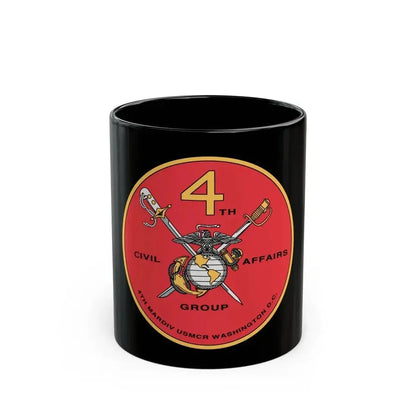 4th Civil Affairs Group (USMC) Black Coffee Mug 11oz - Go Mug Yourself