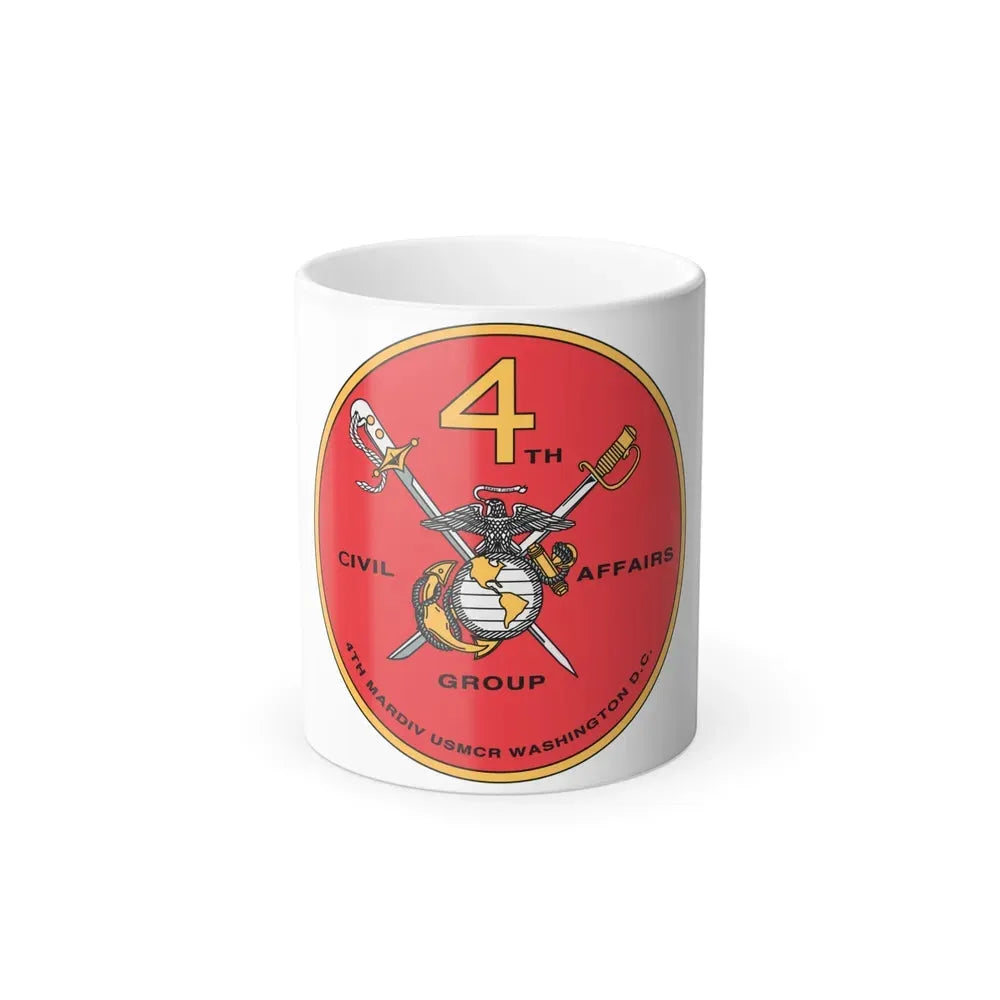 4th Civil Affairs Group (USMC) Color Changing Coffee Mug 11oz - Go Mug Yourself