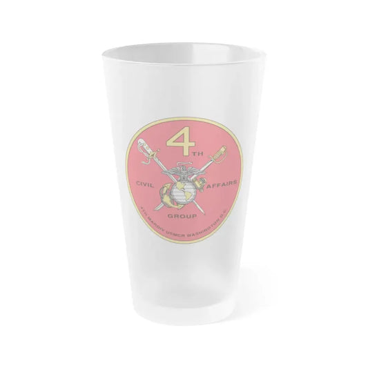 4th Civil Affairs Group (USMC) Frosted Pint Glass 16oz Default Title - Go Mug Yourself