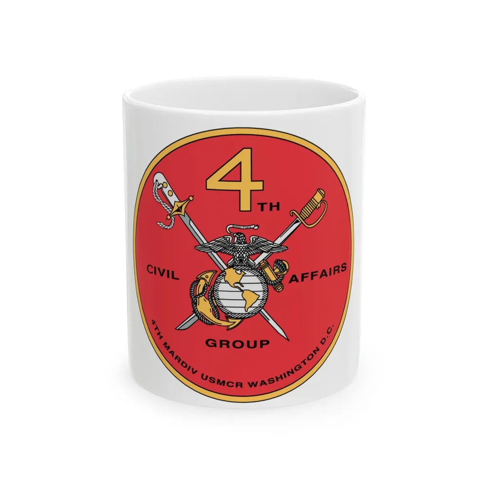 4th Civil Affairs Group (USMC) White Coffee Mug-11oz-Go Mug Yourself