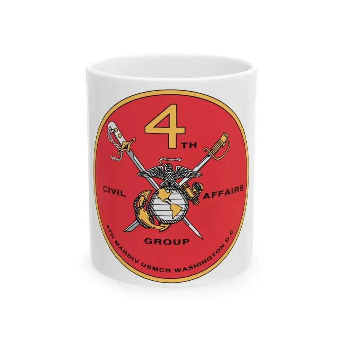 4th Civil Affairs Group (USMC) White Coffee Mug 11oz - Go Mug Yourself