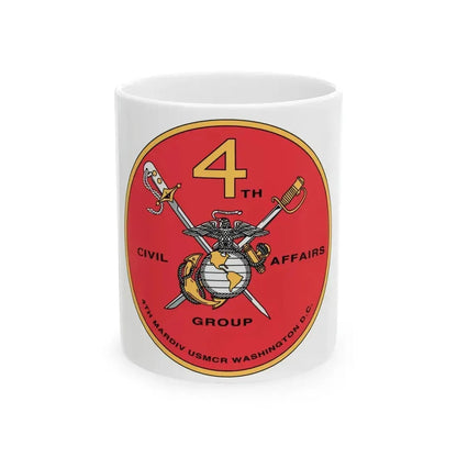 4th Civil Affairs Group (USMC) White Coffee Mug 11oz - Go Mug Yourself