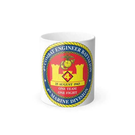 4th Cmbt Eng Bn (USMC) Color Changing Coffee Mug 11oz - Go Mug Yourself