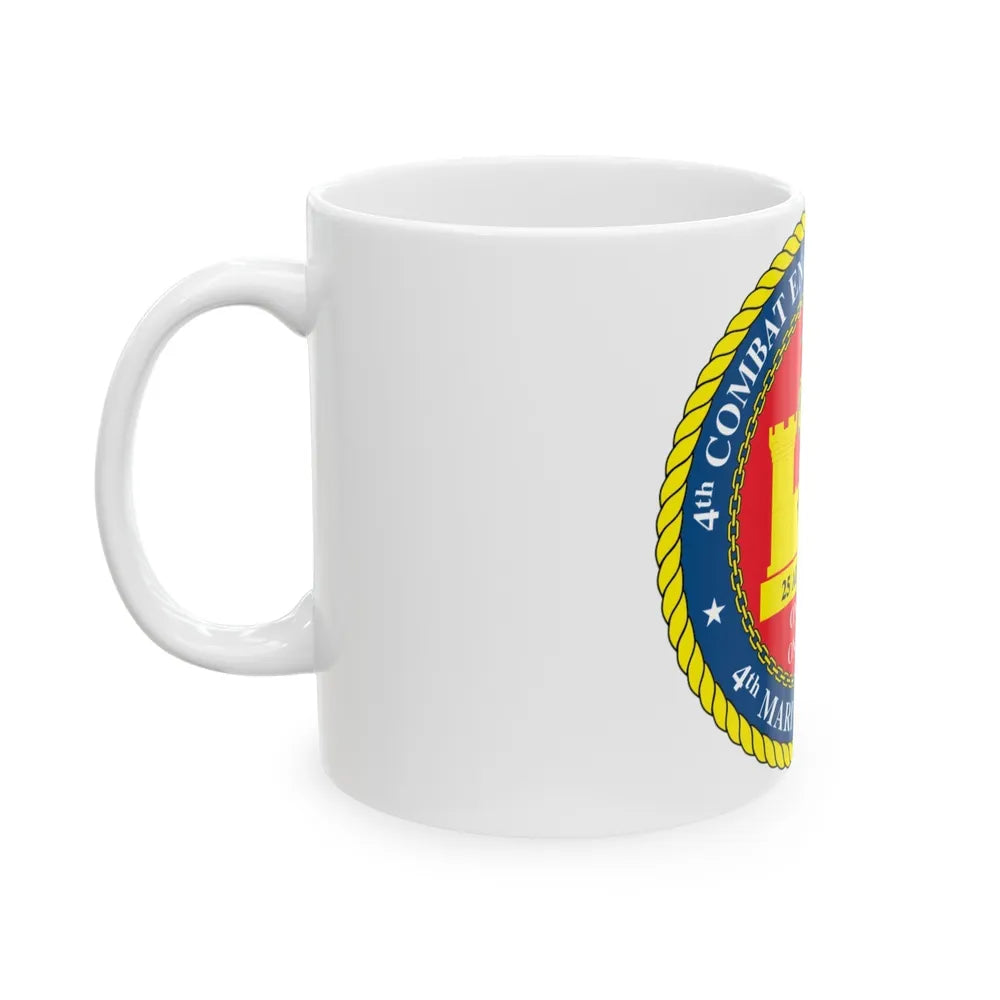 4th Cmbt Eng Bn (USMC) White Coffee Mug-Go Mug Yourself